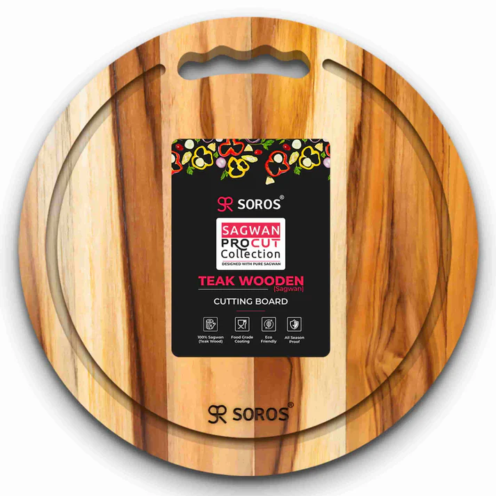 great quality round wooden chopping board