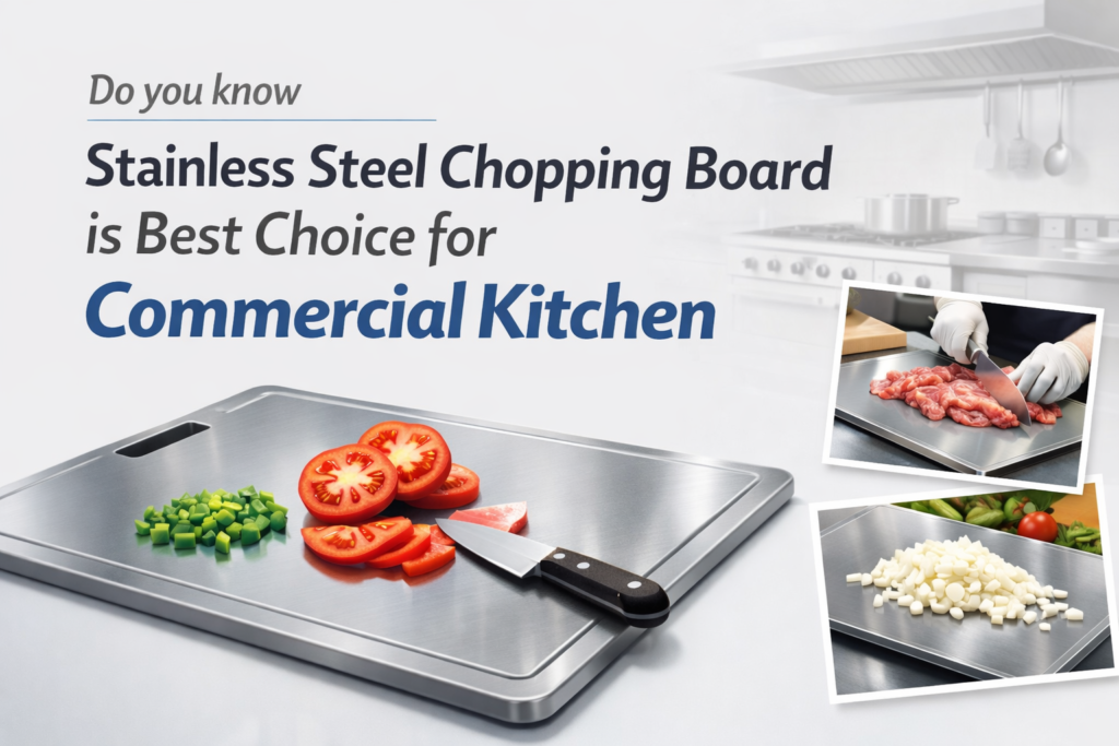 Stainless steel chopping board