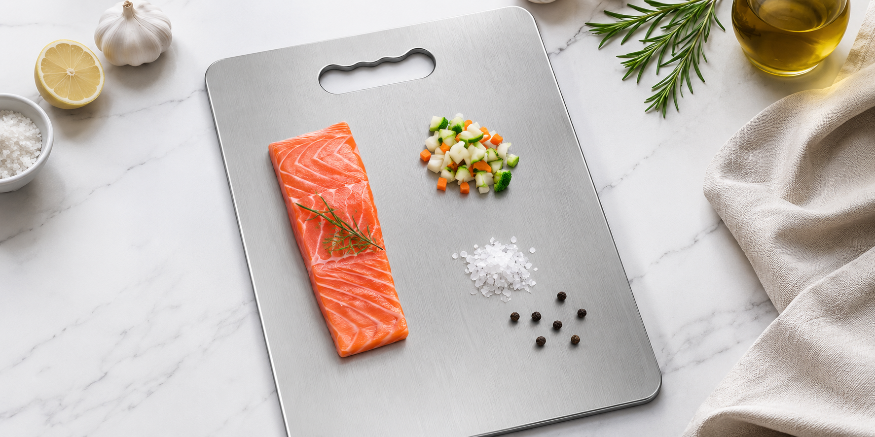 Food grade SS 304 chopping board
